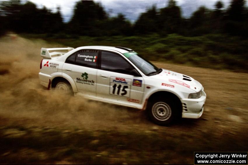 Seamus Burke / Frank Cunningham Mitsubishi Lancer Evo IV on SS7, Parmachenee Long.