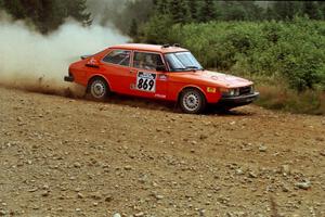 John Groo / Jacob Kalnenieks SAAB 900 on SS6, Parmachenee East.