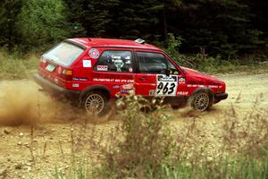 Chris Putzier / Nick Caron VW GTI on SS6, Parmachenee East.