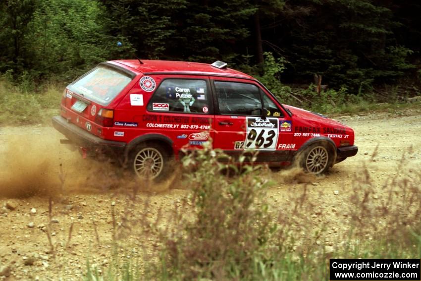 Chris Putzier / Nick Caron VW GTI on SS6, Parmachenee East.