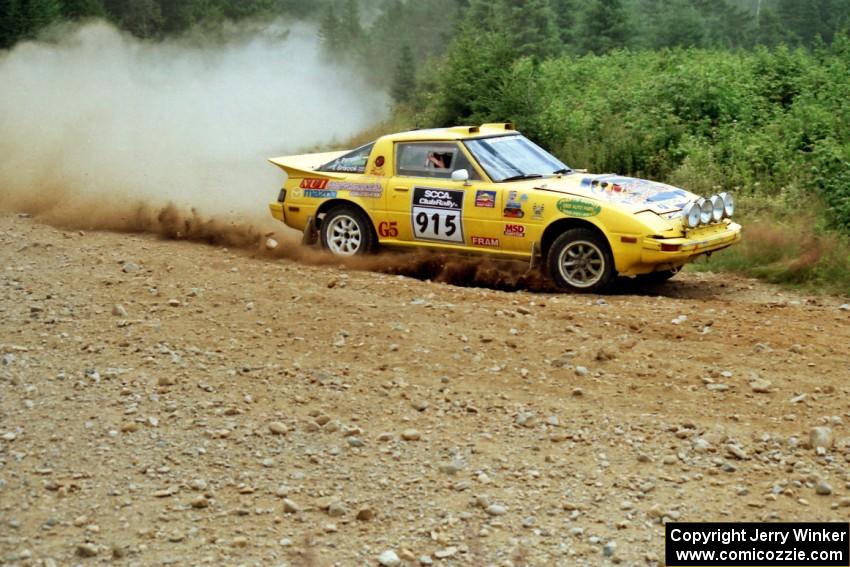 Nui Srisook / Sumit Panjabi Mazda RX-7 on SS6, Parmachenee East.