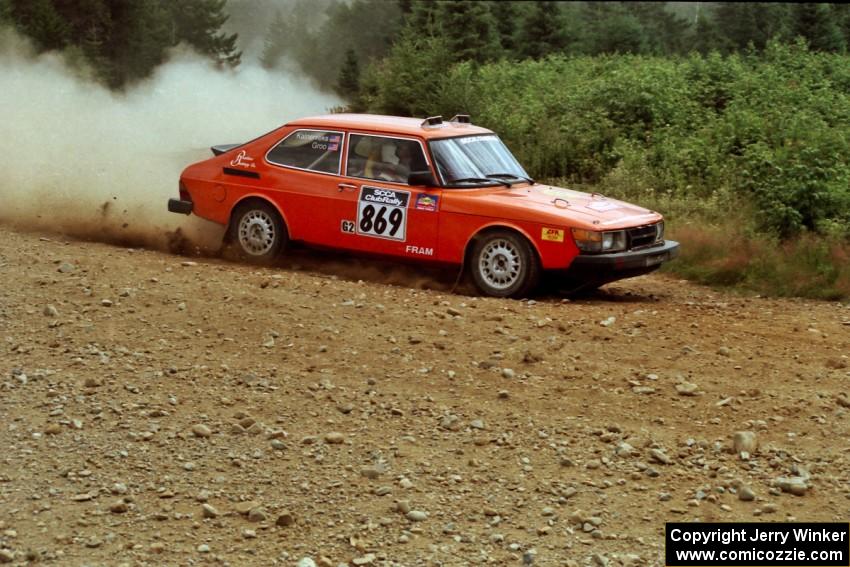 John Groo / Jacob Kalnenieks SAAB 900 on SS6, Parmachenee East.