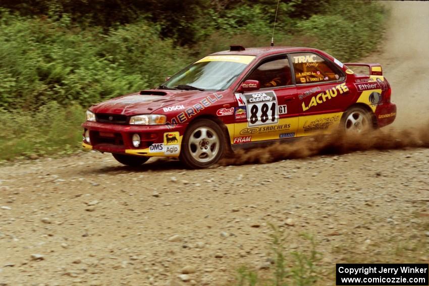 Pierre Bazinet / Dave Shindle Subaru Impreza 2.5RS on SS7, Parmachenee Long.