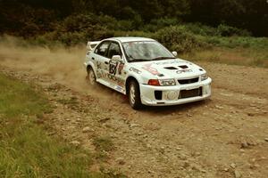 Jean-Sébastien Besner / Jacques Besner Mitsubishi Lancer Evo V on SS7, Parmachenee Long.