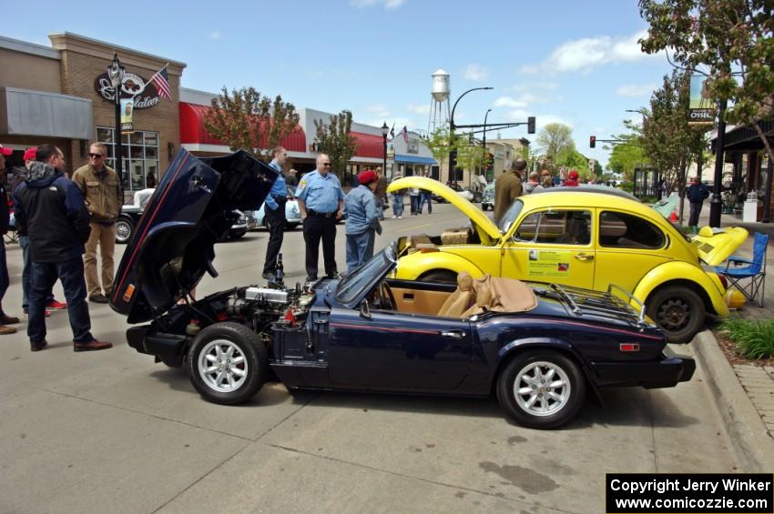 Triumph Spitfire and VW Beetle