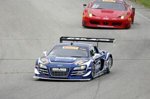 James Sofronas' Audi R8 LMS Ultra and Duncan Ende's Ferrari 458 GT3 Italia