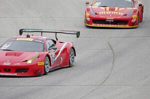 Duncan Ende's Ferrari 458 GT3 Italia and Henrique Cisneros' Ferrari 458 GT3 Italia