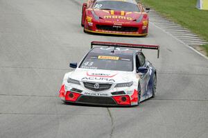 Ryan Eversley's Acura TLX-GT and Henrique Cisneros' Ferrari 458 GT3 Italia