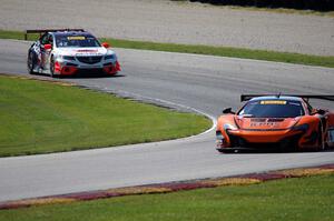 Robert Thorne's McLaren 650S GT3 and Peter Cunningham's Acura TLX-GT
