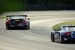 Johnny O'Connell's Cadillac ATS-VR GT3 and James Sofronas' Audi R8 LMS Ultra