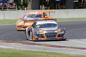 Drew Regitz's Audi R8 LMS Ultra and Colin Thompson's Porsche 911 GT3 Cup