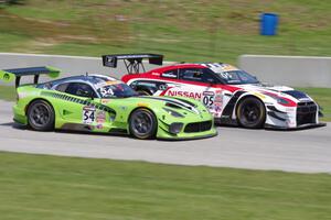 Tim Pappas' SRT Viper GT3R and Bryan Heitkotter's Nissan GT-R GT3