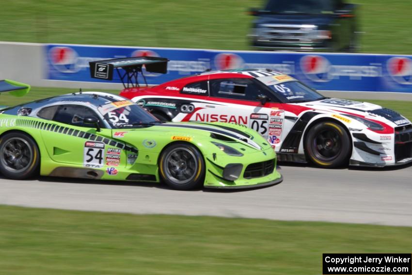 Tim Pappas' SRT Viper GT3R and Bryan Heitkotter's Nissan GT-R GT3