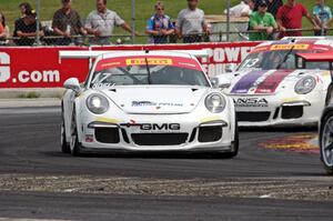 Alec Udell's Porsche 911 GT3 Cup and Lorenzo Trefethen's Porsche 911 GT3 Cup