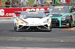 Tomas Enge's Lamborghini Gallardo GT3 FL2 and James Davison's Nissan GT-R GT3