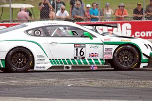 Chris Dyson's Bentley Continental GT3 spins at turn 5.