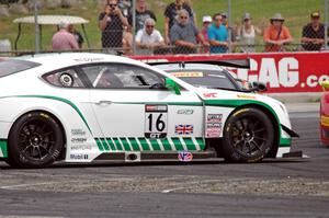 Chris Dyson's Bentley Continental GT3 spins at turn 5.