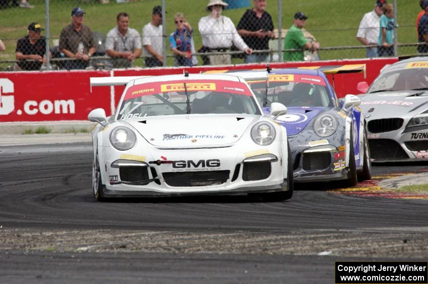 Alec Udell's Porsche 911 GT3 Cup and Brett Sandberg's Porsche 911 GT3 Cup