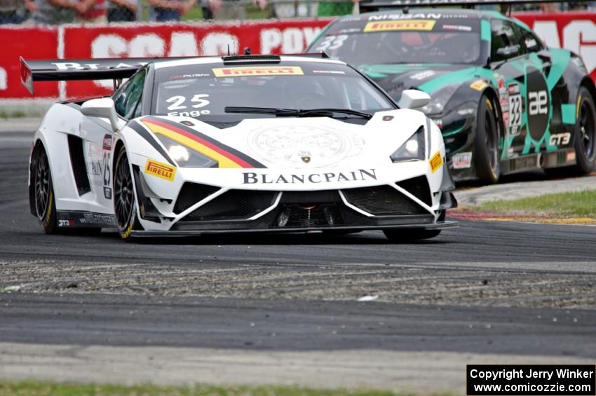 Tomas Enge's Lamborghini Gallardo GT3 FL2 and James Davison's Nissan GT-R GT3