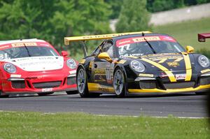 Preston Calvert's Porsche 911 GT3 Cup and Victor Gomez's Porsche 911 GT3 Cup