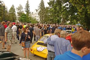 The massive crowd at the Concours D'elegance in Elkhart Lake, WI.