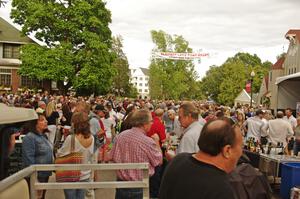 The massive crowd at the Concours D'elegance in Elkhart Lake, WI.