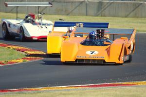 Bill Heifner's McLaren M8F, Chris MacAllister's McLaren M8F and Michael Moss' Lola T-163