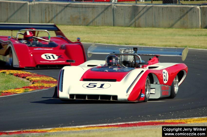 Claude Malette's Lola T-222 and Roger Williams' McLaren M8E/F