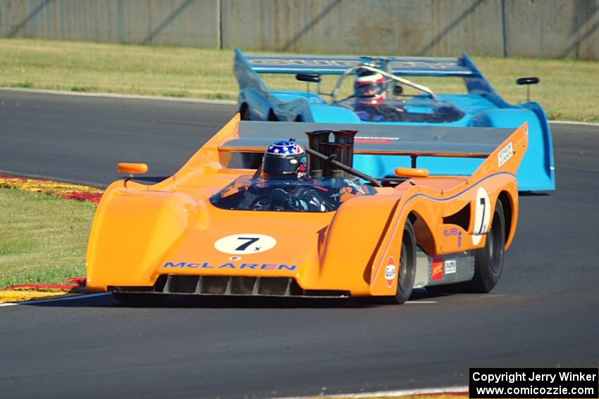 Bill Heifner's McLaren M8F and Jim Stengel's McLaren M8F