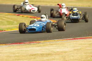 Bob Bodin's Brabham BT29, Alan Lewis' Titan Mk. 6, Steve Grundahl's Titan Mk. 6 and Mark Repka's Caldwell D9