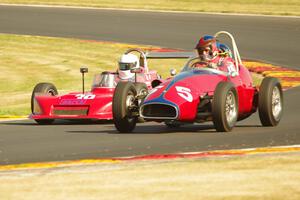 Fletcher Belt's March 79SV passes Hugh Ruthven's Bandini F/J