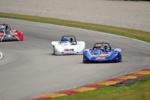 Michael Bautz's Lola T-90/90, Andy Jaekels' Lola T-88/90 and Craig Faust's Swift DB-2