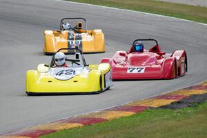 Jim Fuerstenberg's Swift DB-2, Mark Brannon's Van Diemen RFS-02S and Glenn Bryant's Carbir CS2