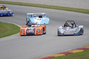 Duncan Dayton's Chevron B23, Jeff Boston's Lola T-90/90 and Greg Galdi's Lola T-292