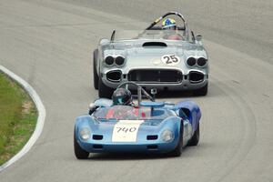 Mitchell Eitel's Elva Mk. 7S/BMW and Thomas Frankowski's Chevy Corvette