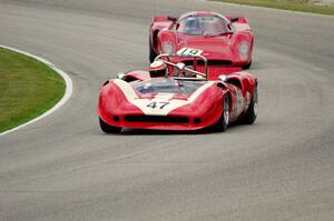 Marc Devis' Lola T-70 Mk. IIIB Spyder and Joe Hish's Chevron B16