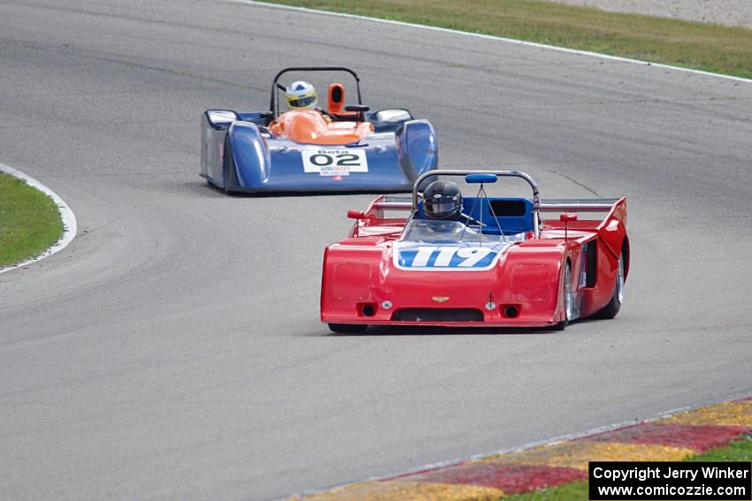 Josh Boller's Chevron B36 and Fritz Seidel's Carbir CS2