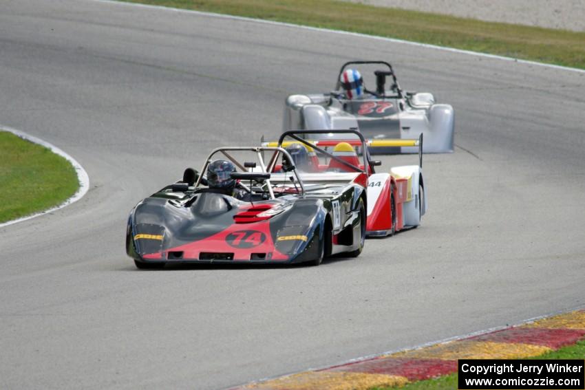 Curt Leaverton's Lola T-294, Joel Quadracci's Lola B-10/90 and Tim Sands' Swift DB-2