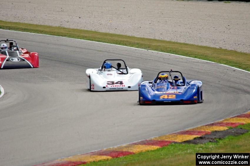 Michael Bautz's Lola T-90/90, Andy Jaekels' Lola T-88/90 and Craig Faust's Swift DB-2