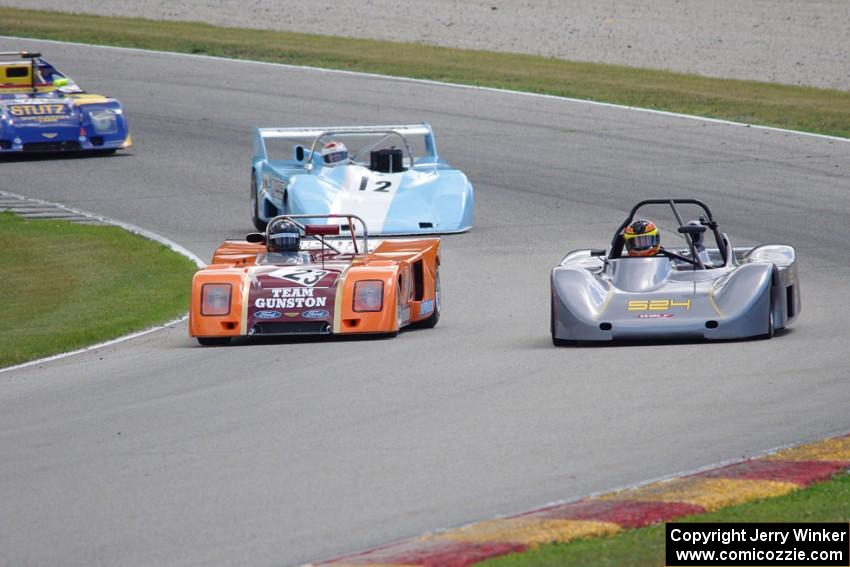 Duncan Dayton's Chevron B23, Jeff Boston's Lola T-90/90 and Greg Galdi's Lola T-292