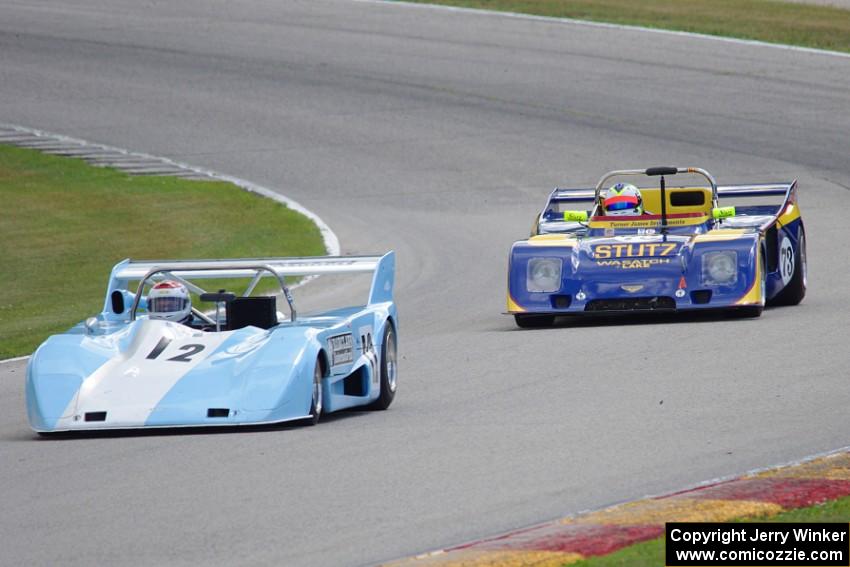 Greg Galdi's Lola T-292 and Turner Woodard's Chevron B31