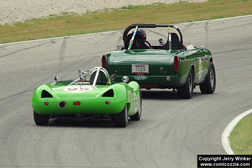 John Daniels' Sunbeam Tiger and Bob Bodin's Lotus 23B