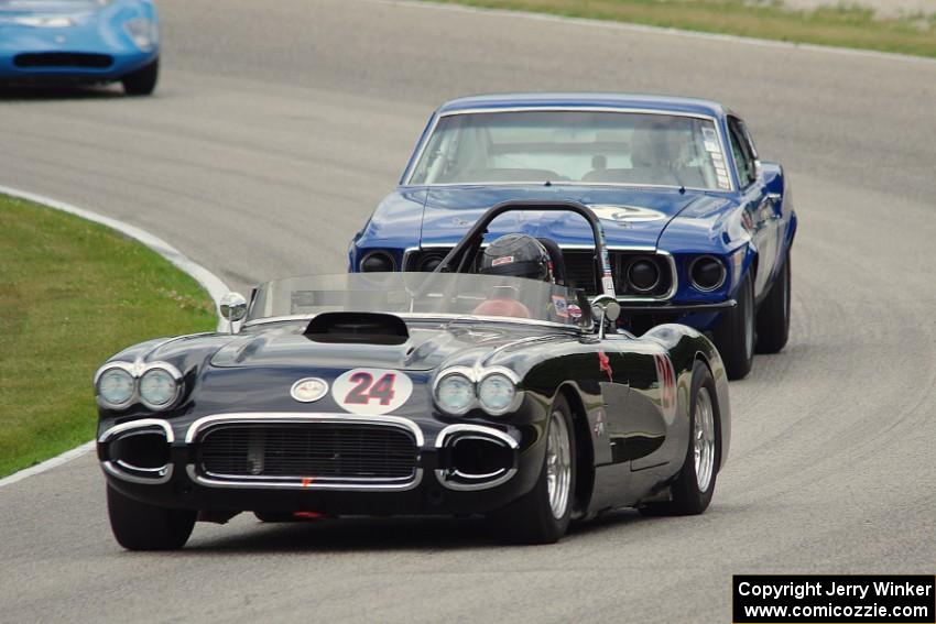 Bill Treffert's Chevy Corvette and Curt Vogt's Ford Mustang Boss 302