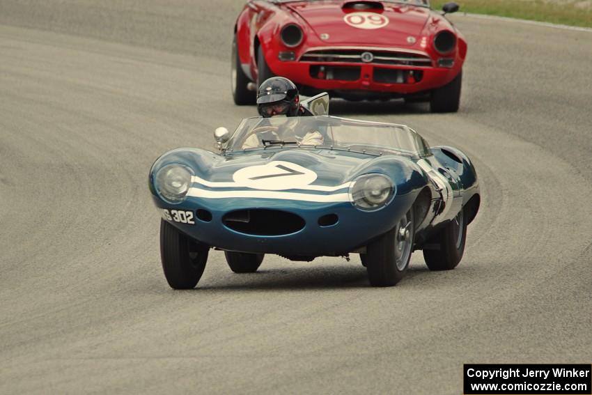 Chris MacAllister's Jaguar D-Type and Charles Glapinski's Sunbeam Tiger