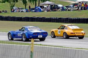 Kent Burg's Chevy Corvette and Garron Haycock's Porsche 911 RSR