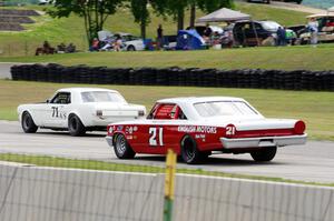 Michael Rankin's Ford Mustang and Steve Lisa's Ford Galaxie