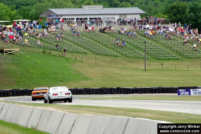 Scott Heider's Ford Mustang Boss 302 and Shannon Ivey's Chevy Camaro SS