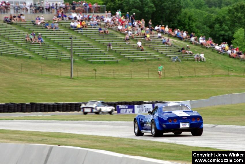 C.H. DeHaan's BMW CSL and Kent Burg's Chevy Corvette