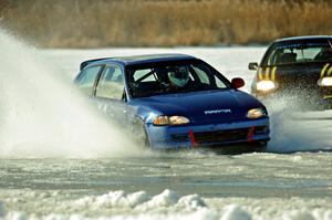 Steve Beeler's Honda Civic and Mark Olson's VW Golf