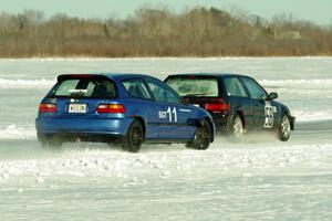 Tim Stone / Ryan Rose Honda Civic and Steve Beeler's Honda Civic